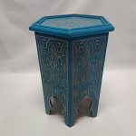 Chefchaouen Charm - Moroccan Wooden Table