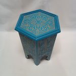 Chefchaouen Charm - Moroccan Wooden Table
