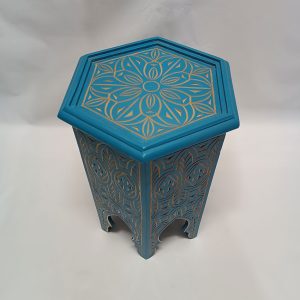 Chefchaouen Charm - Moroccan Wooden Table