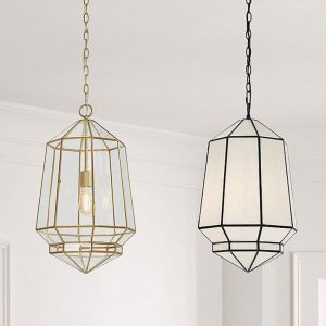 Sandblasted-Glass-Star-Lantern-Glass-Ceiling-Lights