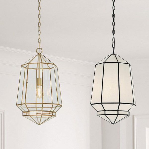 Sandblasted Glass Star Lantern - Glass Ceiling Light
